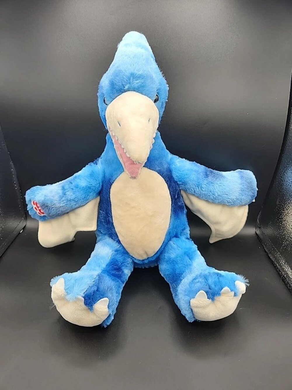 Build A Bear Blue Dinosaur Pterodactyl Plush Stuffed Animal Toy Blue 18” Clean